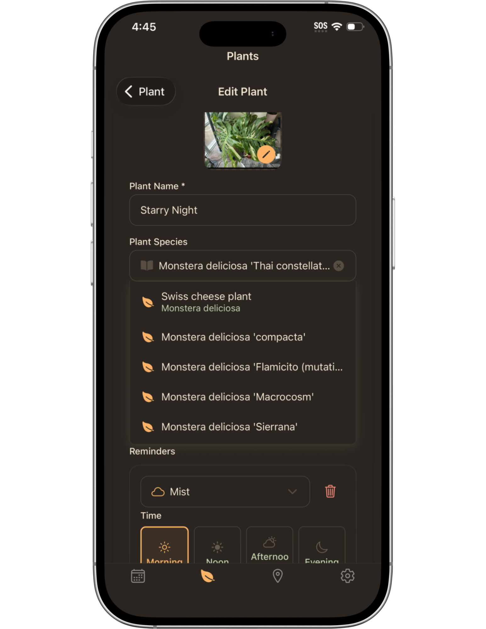 Plant Care Database